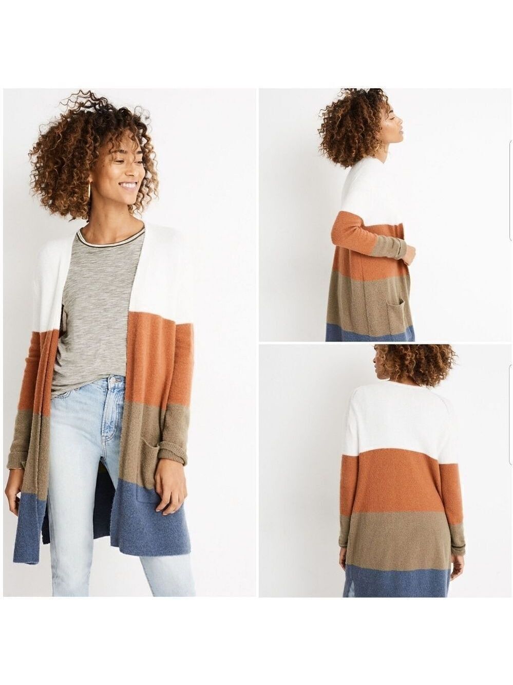 Madewell Kent Striped Cardigan Sweater Size XXS